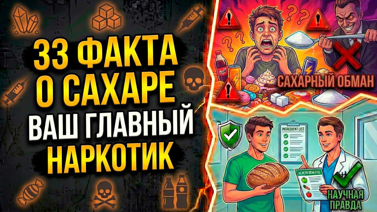 33 ФАКТА о САХАРЕ, которые от вас СКРЫВАЮТ
