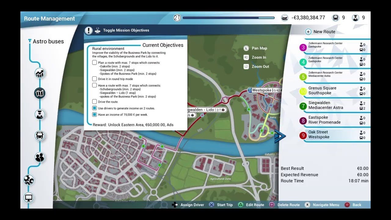 Bus Simulator 18 - Plan A Route with Max 7 Stops Which Connects! With  Logitech G923 Racing Wheel