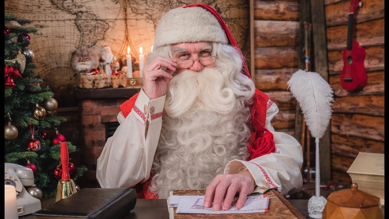 Message du P&egrave;re No&euml;l pour les enfants 😍🦌🎅🎄 Papa No&euml;l en Laponie Finlande Rovaniemi Santa  Claus