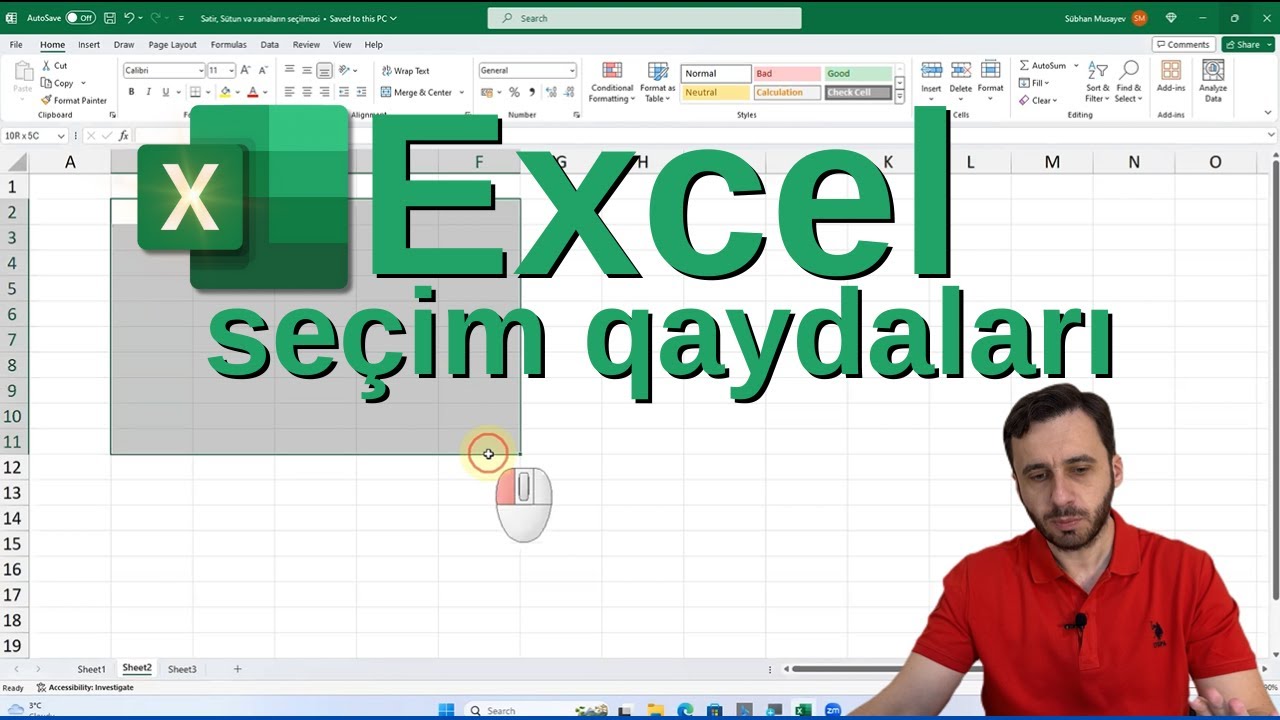 Excel dərs-10, Seçim qaydaları - hamının işinə yarayacaq qaydalar