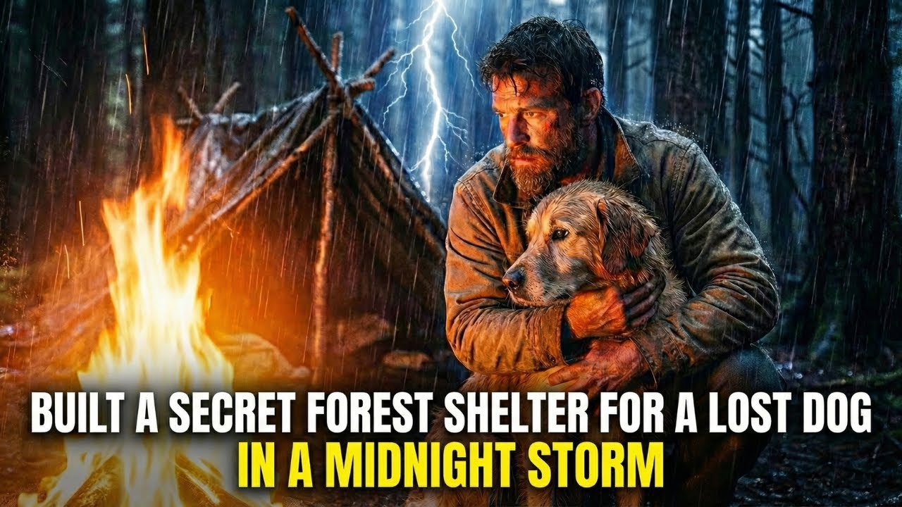 I Built a Secret Forest Shelter for a Lost Dog in