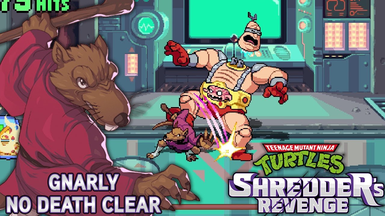 TMNT: Shredder's Revenge - Gnarly No Death Clear (Splinter / Arcade Mode)