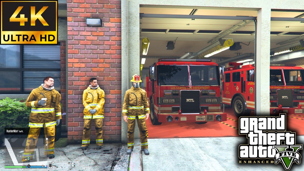 GTA 5 Online LSFD Extreme Fire Truck Driving 4K UHD (No Commentary)