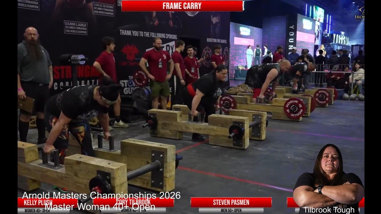 Arnold Sports, Masters Strongman World Championship Frame Carry Woman's Masters 40+ Open, 425 lbs.