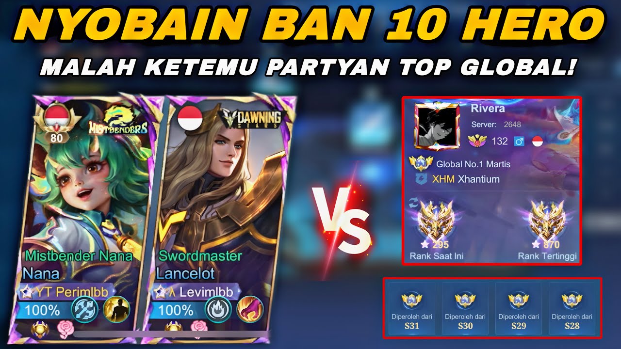 MATCHMAKING RUSAK!! MASA BISA KETEMU PARTYAN TOP GLOBAL YANG UDA IMMORTAL..