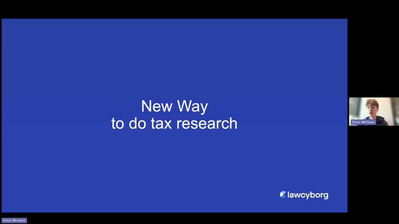 Webinar: Modern Tax Research tools, techniques and best practices