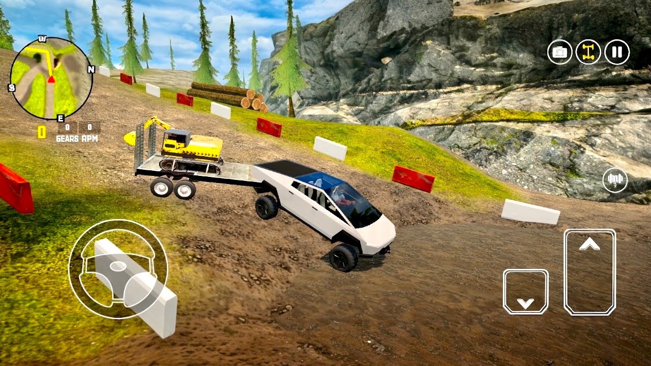 OFFROAD CAR // CROSSING MOUNTAIN ROADS // TRANSPORTING GOODS AND CARS (2) // AR-GAMES