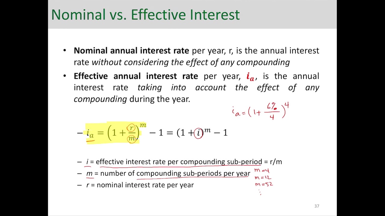 Eng Economic Analysis - Nominal & Effective Interest Rates
