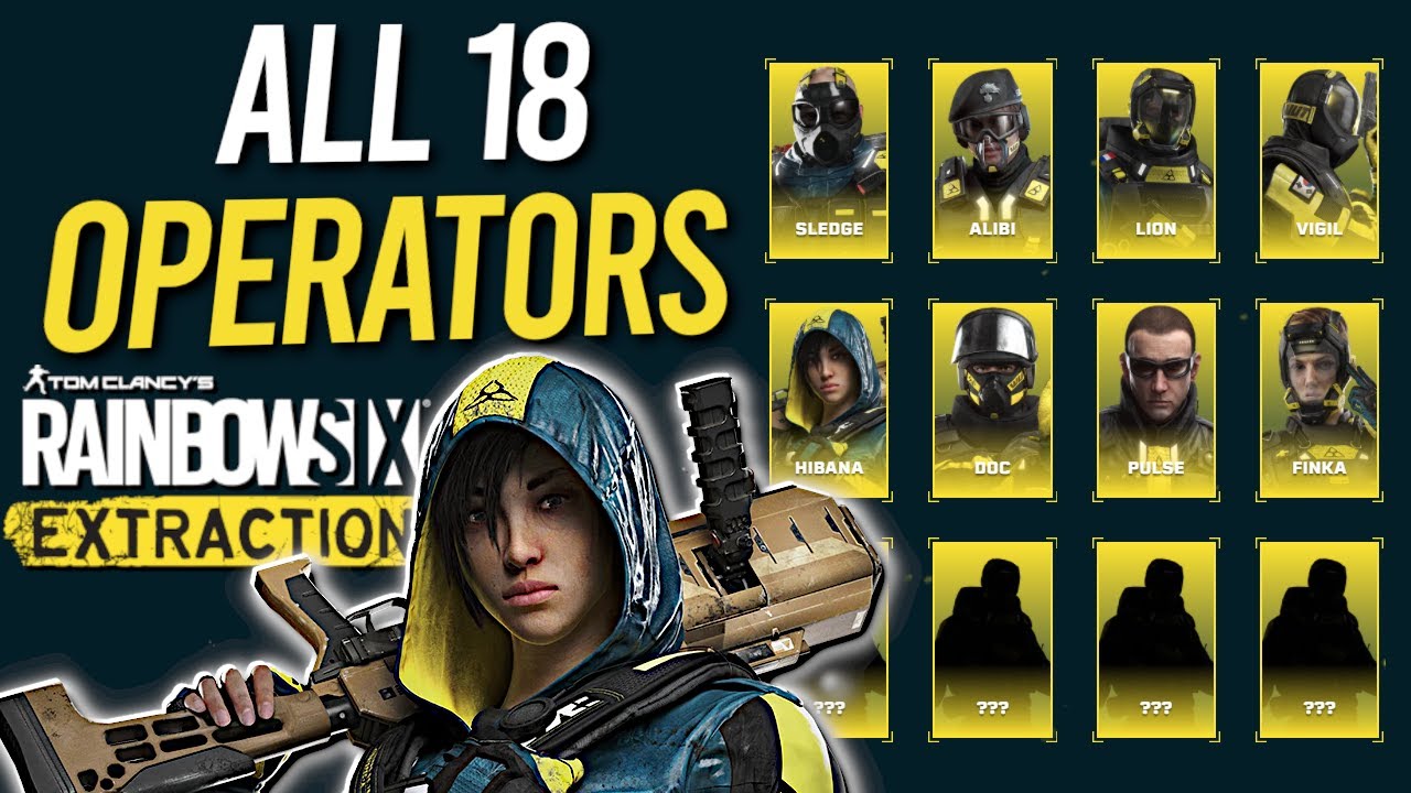 All 18 Confirmed Operators in Rainbow Six Extraction
