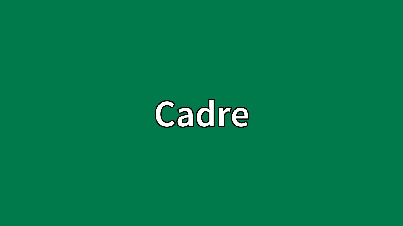 Cadre Meaning