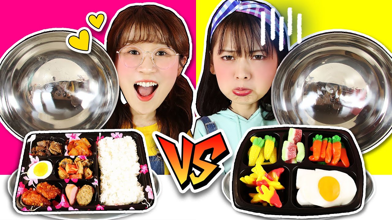 真假食物大對決之到底是真的食物呢還是啫喱糖呢 real food or the jelly candies 小伶玩具 | Xiaoling toy