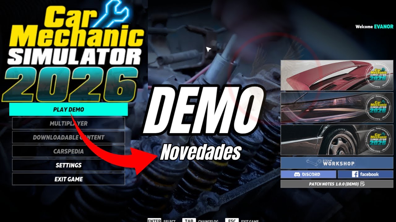 CAR MECHANIC SIMULATOR 2026 - Todos los Detalles de la DEMO