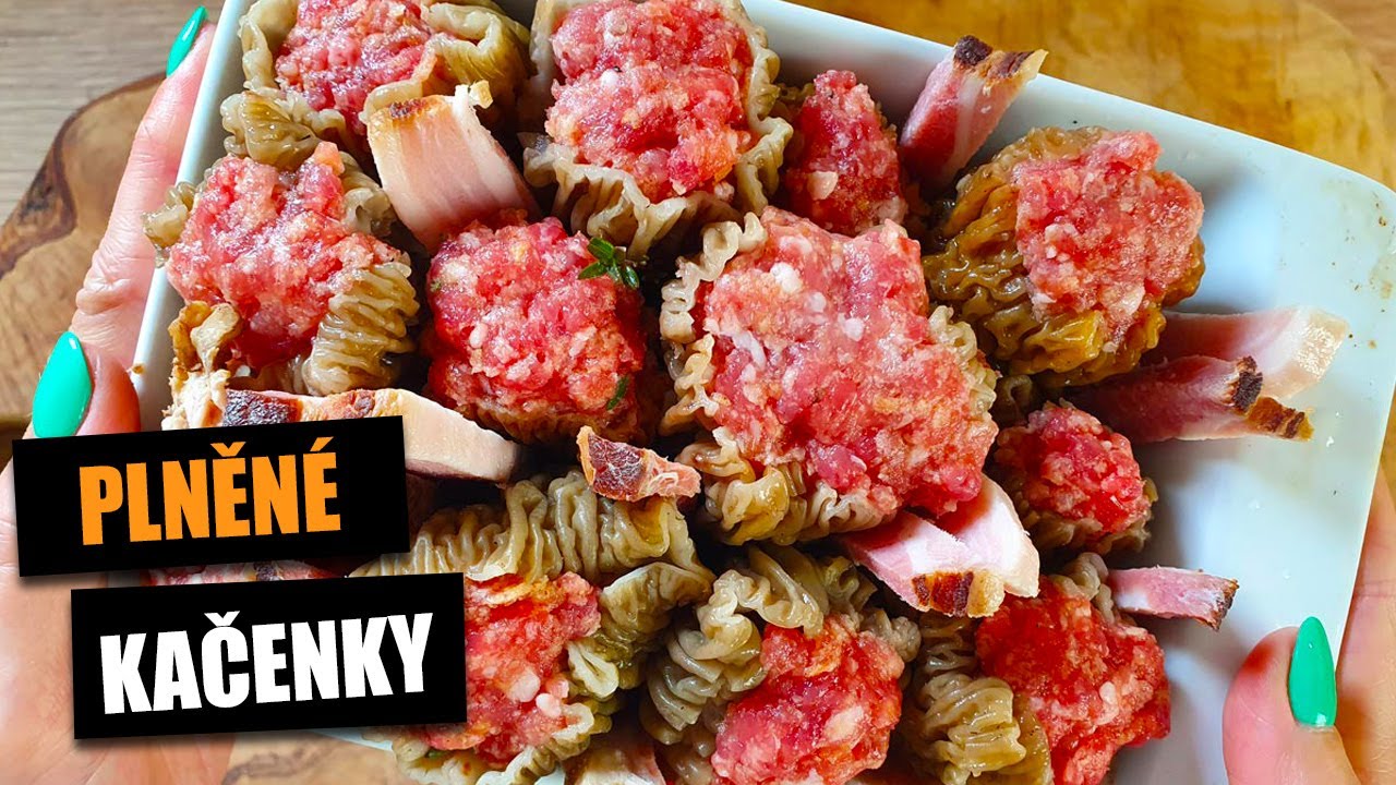 Kačenka česk&aacute; recept - plněn&eacute; kačenky mlet&yacute;m masem