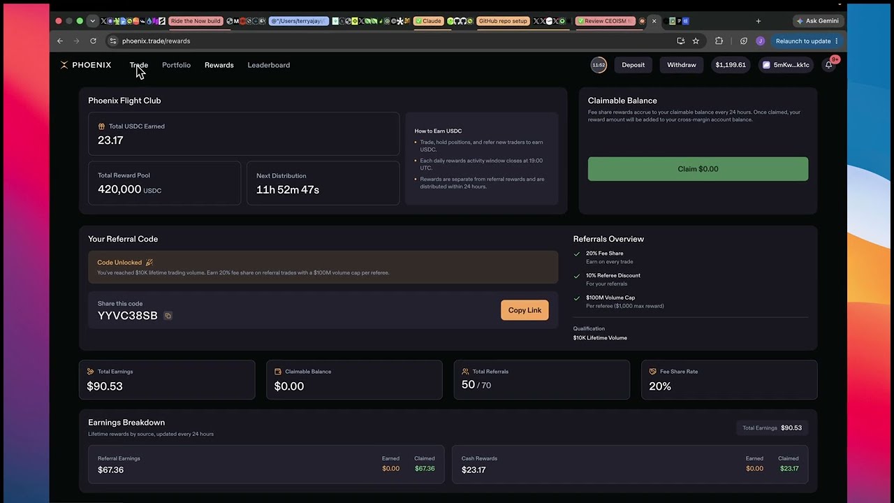 Phoenix Trade Airdrop - Earn 1000 USDC Today. 10 Hours Left