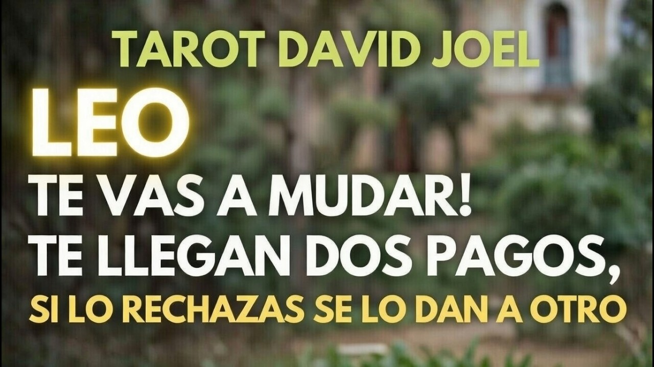 LEO, TE VAS A MUDAR! POR JUSTICIA DIVINA TE LLEGAN DOS PAGOS, NO LO RECHACES