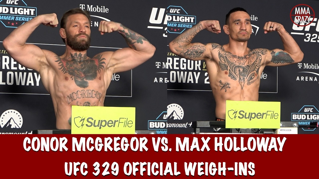 UFC 329 Official Weigh Ins: Conor McGregor & Max Holloway 2
