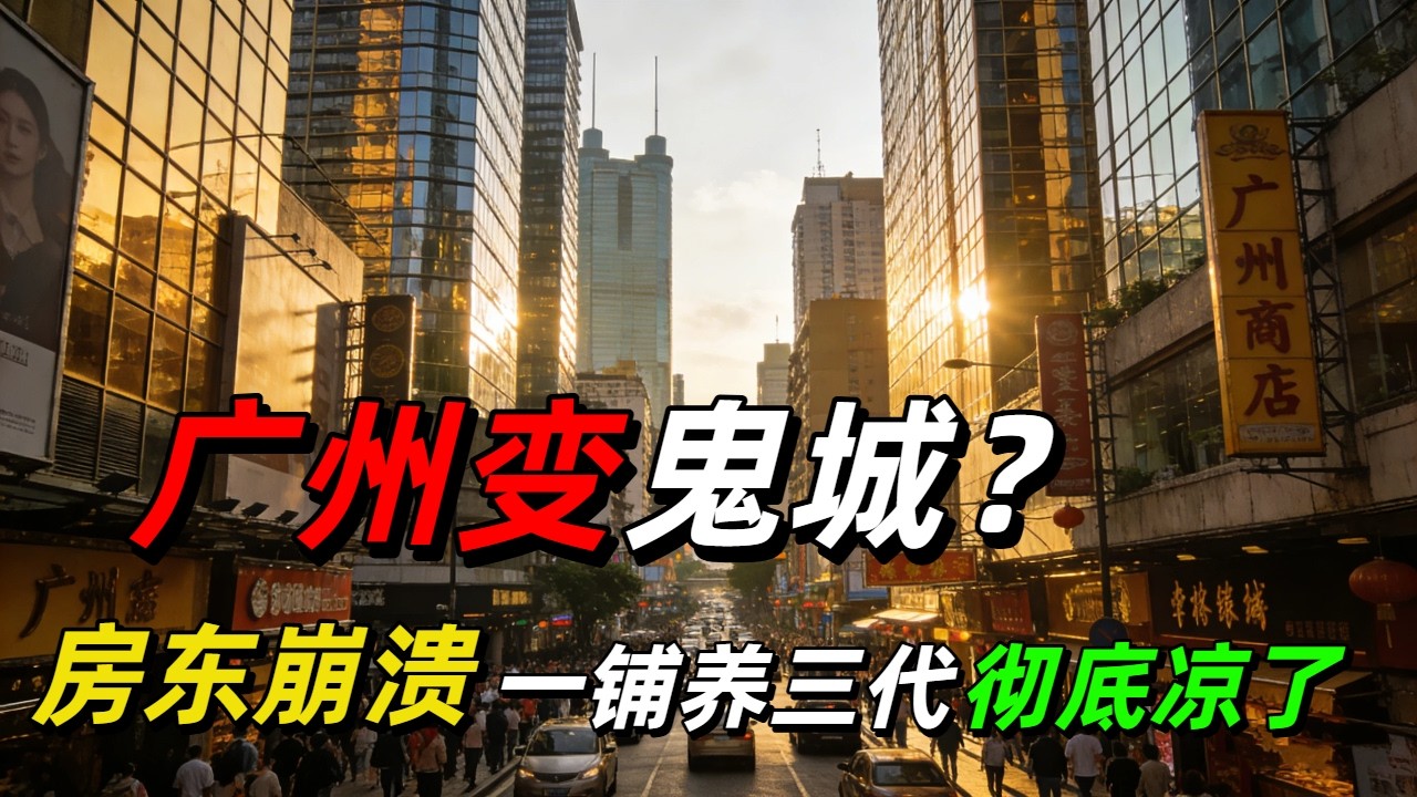 广州变“鬼城”！大量商铺倒闭空置，比没钱更可怕的是没人！广州商铺集体沦陷，昔日繁华成泡影，房东崩溃：包水电都租不出去！店铺租不出去，“一铺养三代”彻底凉了！