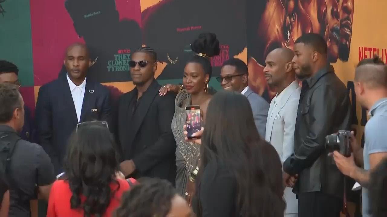 Well-wishes for absent Foxx at 'Tyrone' premiere