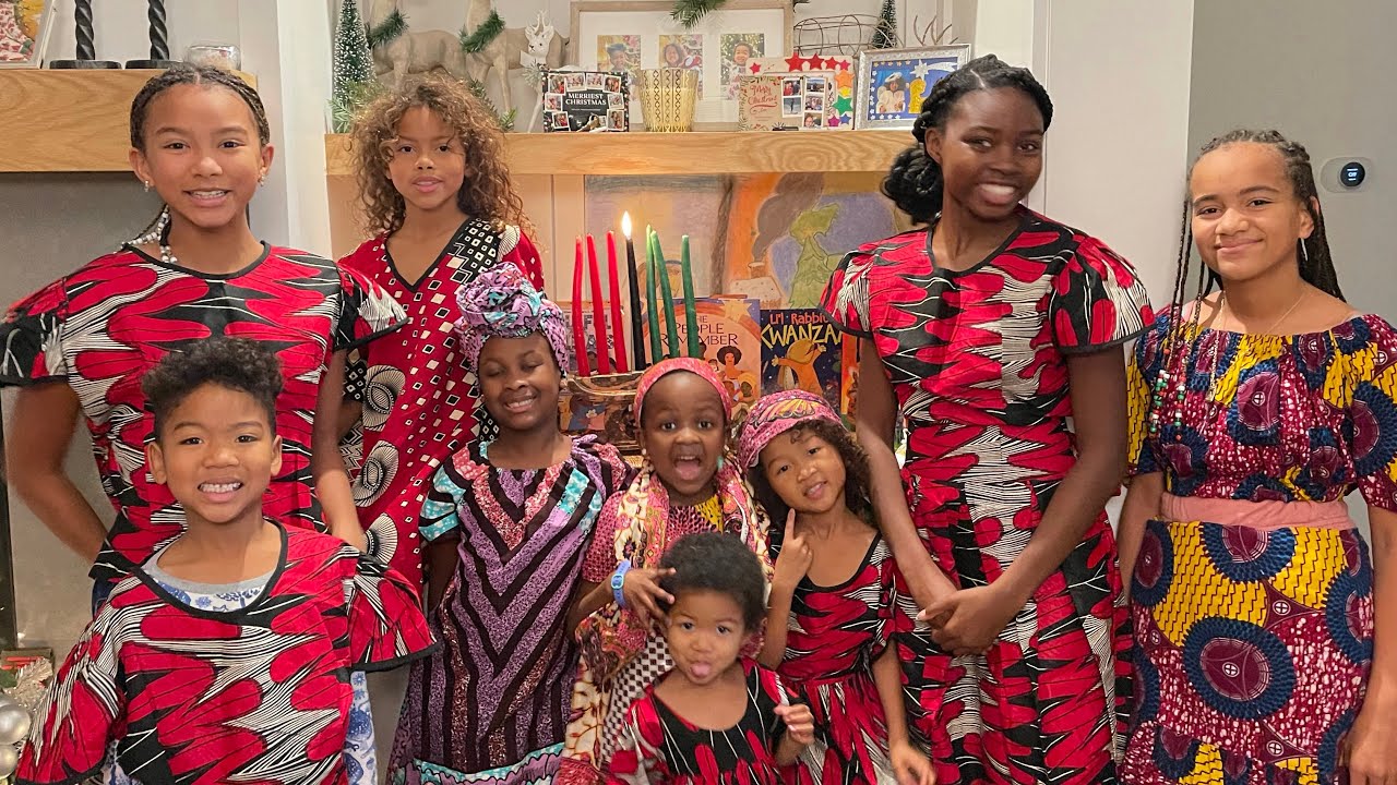 Lighting the first Kwanzaa candle!