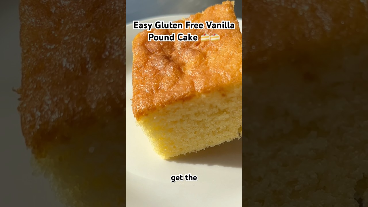 Easy Gluten Free Vanilla Pound Cake 🍰 #food #foodie #glutenfree #cake #howto #recipe #baking