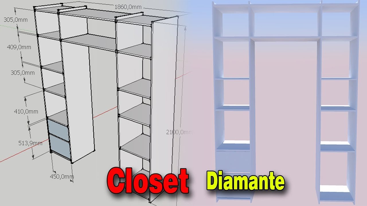 Como montar um  closet - Google SketchUp