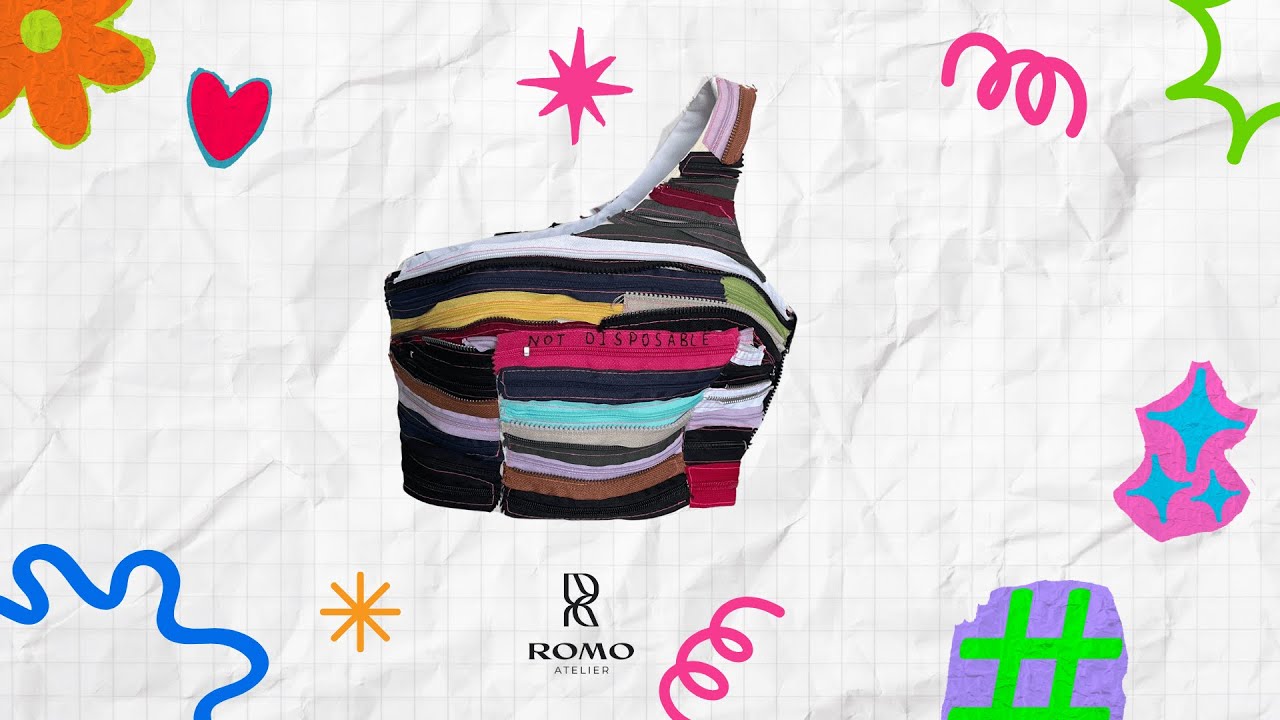 NOT DISPOSABLE | De residuos a diseño único – proceso creativo de una prenda hecha con cremalleras♻️