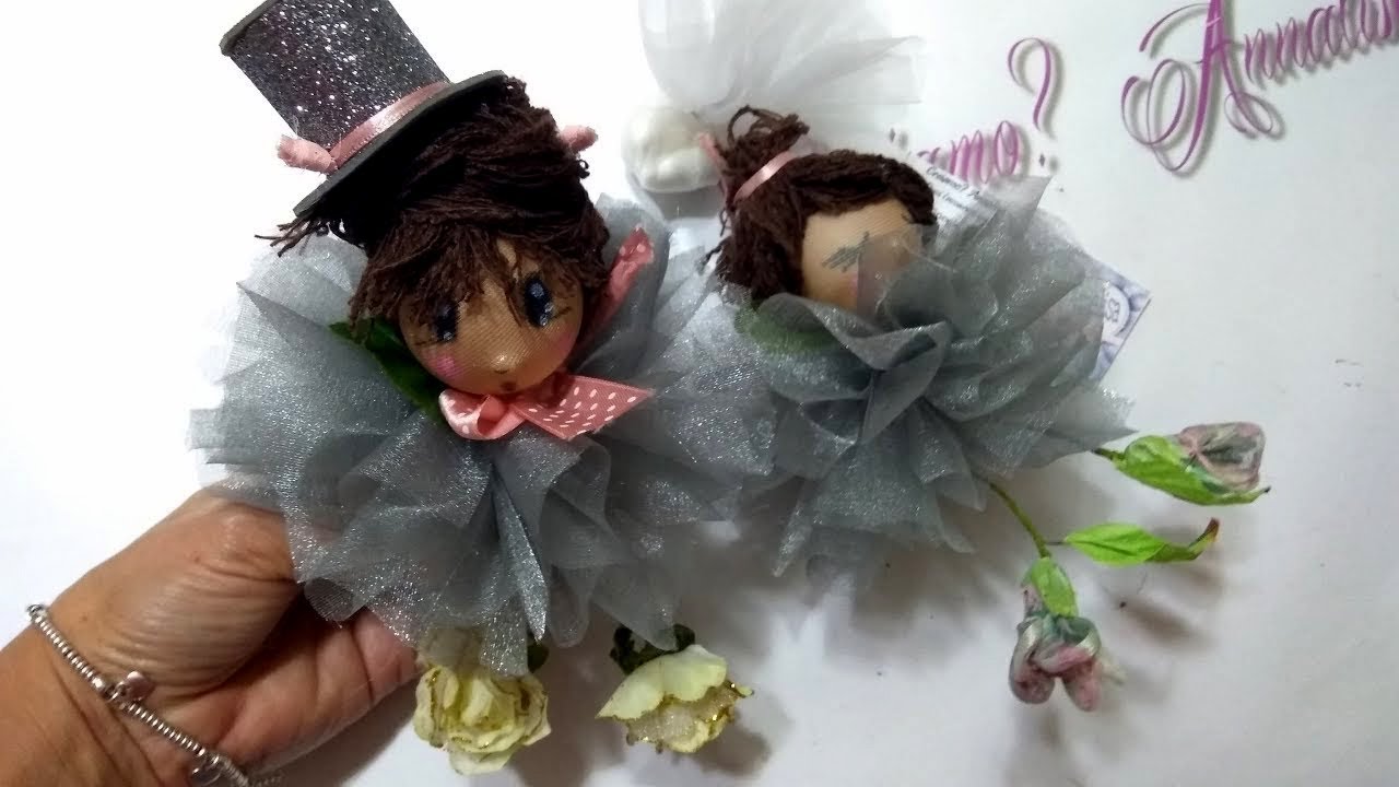 Pigottina in tulle facilisima semplice plastic doll