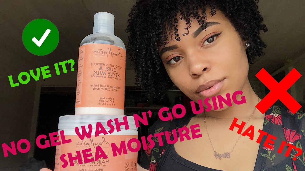 NO GEL WASH N' GO USING SHEA MOISTURE| MY NEW FAVE PRODUCTS??| TYPE 4 HAIR