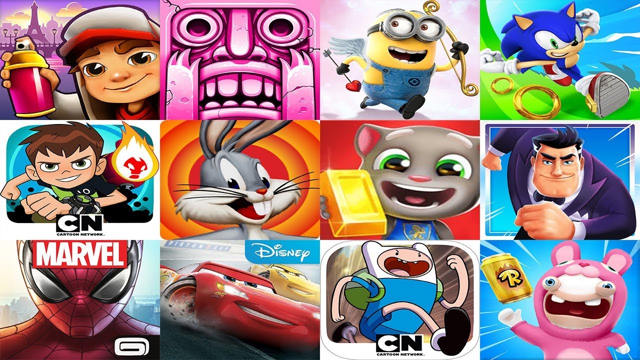 Subway Surfers Paris VS Temple Run 2 Minion Rush Sonic Dash Looney Tunes Dash Talking Tom Gold Run