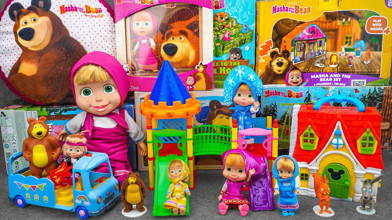 97 Minutes of Satisfying ASMR Unboxing | Cute & Fun Masha and The Bear Playground Playset 🐾