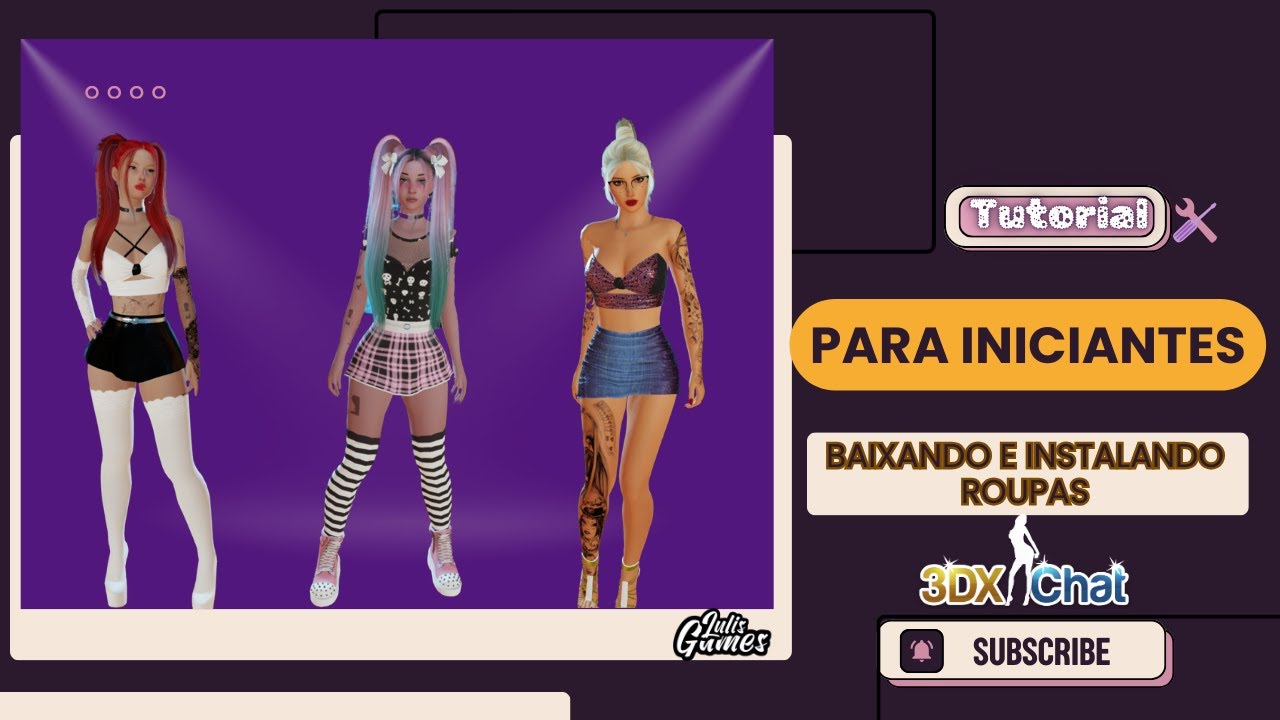 (TUTORIAL)-COMO BAIXAR E INSTALAR  OUTFITS NO 3D❌CHAT #3dx