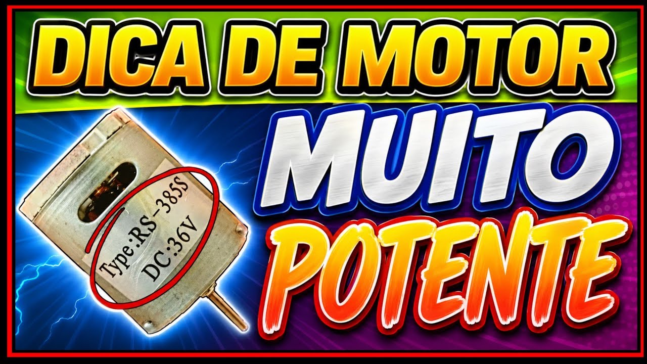 Dica de motor DC para micro retífica. Motor DC 36v de secador de cabelo.