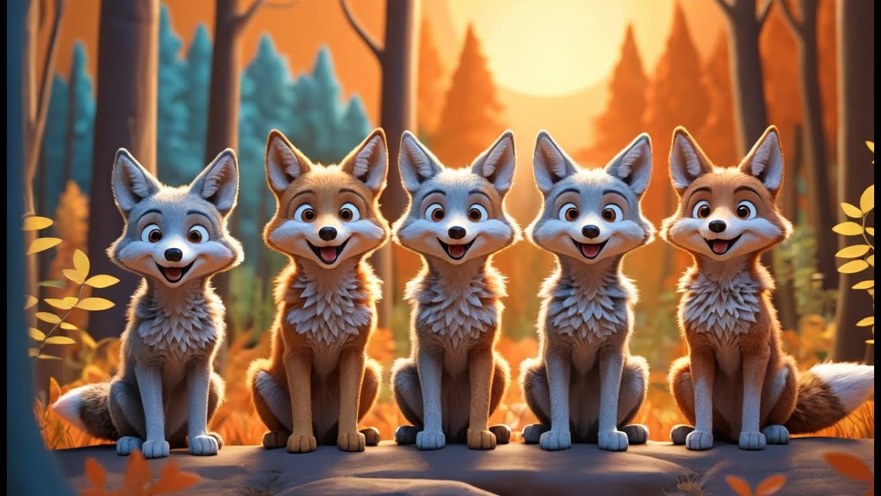 Vijf Kleine Coyotes Huilen, Huilen, Huilen | Slaapliedjes & Kinderliedjes