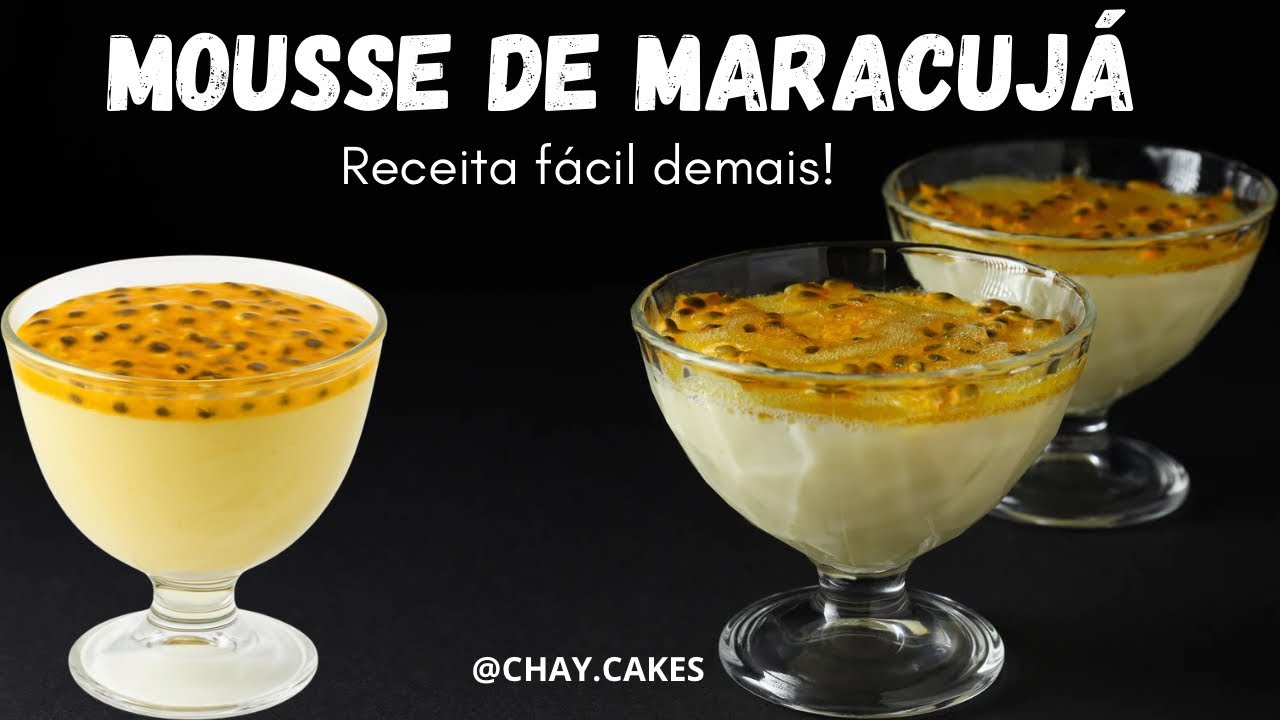 MOUSSE de MARACUJÁ! #mousse #moussedemaracuja #moussedemaracujá #sobremesa 