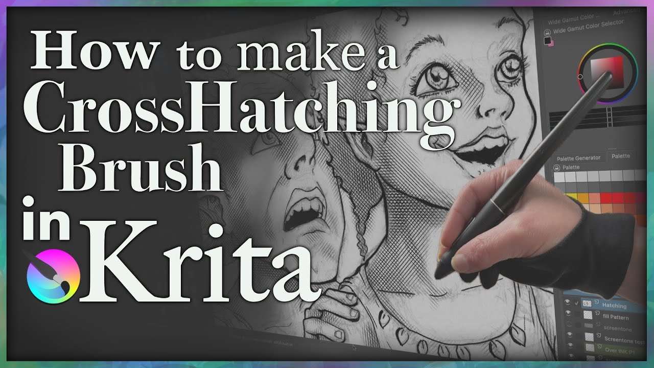 How to make CrossHatching Brushes in Krita