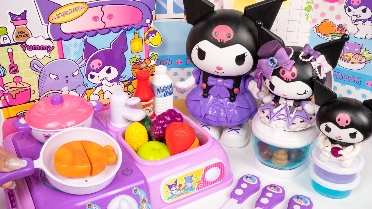 Unbelievable ASMR Sounds From Sanrio Cooking Toy Kuromi Kitchen Playset 🍳💜
