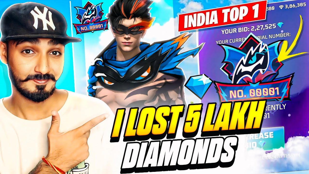 India's Top 1 🤑 00001 Badge Bundle 😲 I Lost My 5,00,000 Diamonds 💎 In Free Fire