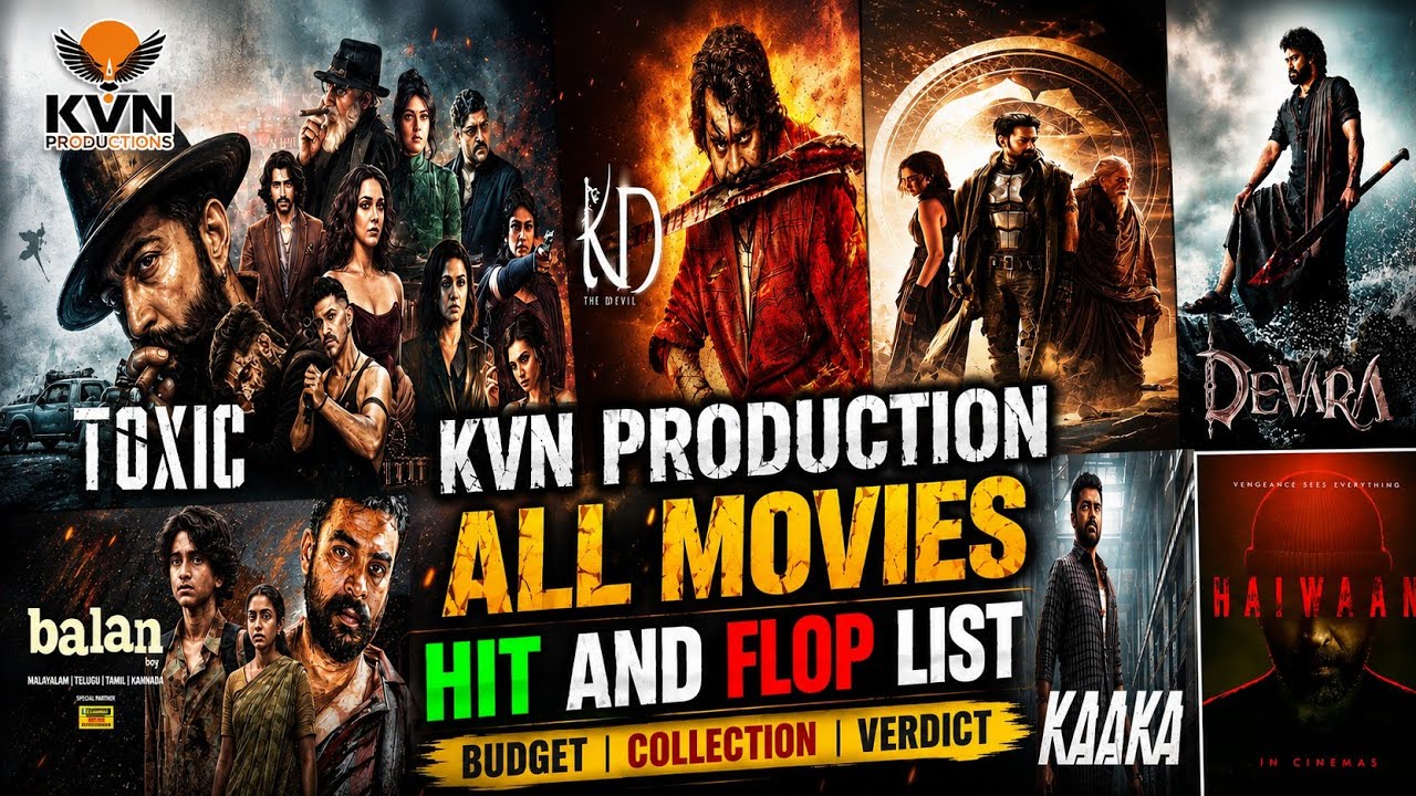 KVN Prudoction All Movies List upto 2026 | Toxic Movie Producer Movie Hit and Flop list Telugu | 