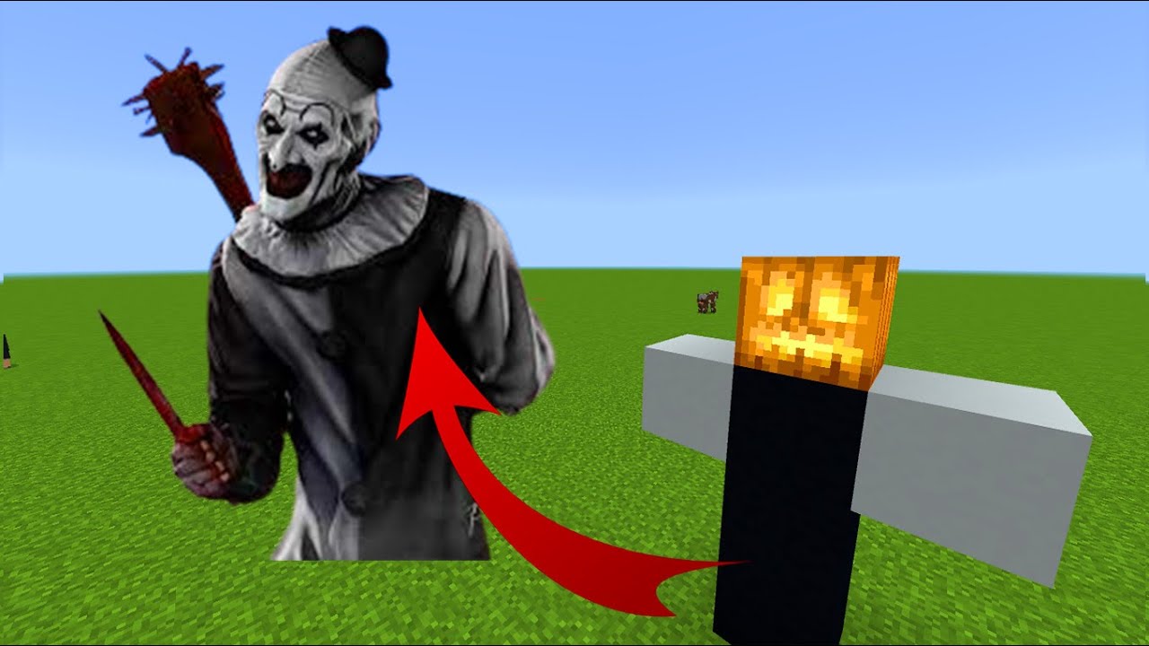 How to spawn TERRIFIER CLOWN ART IN Minecraft PE
