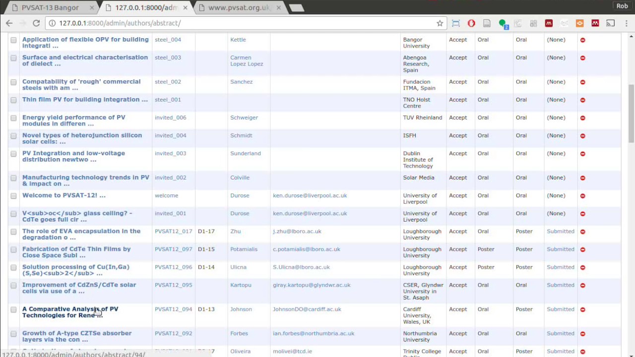 PVSAT SITE UPDATES