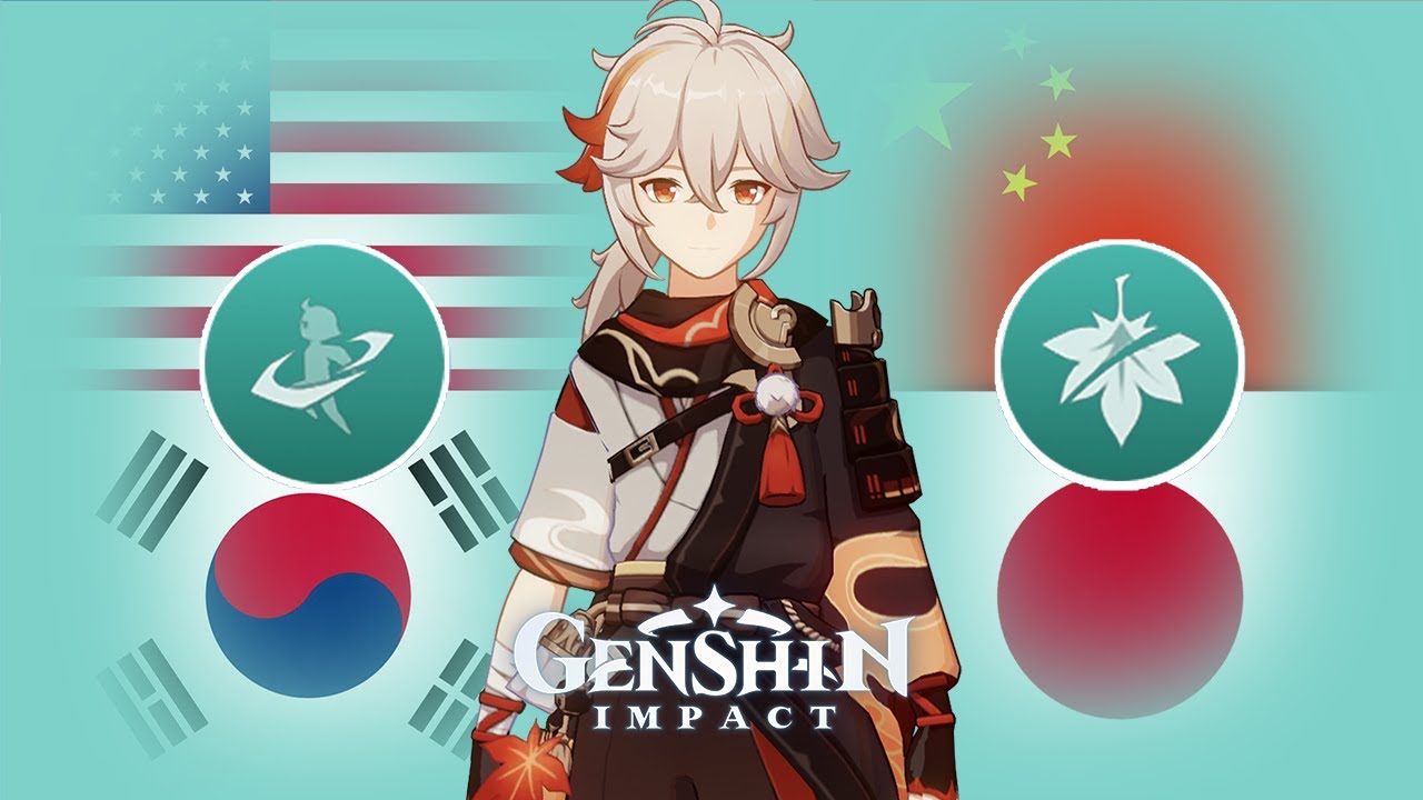 Kazuha Voice in 4 Different Languages (Skills & Attack) | Genshin Impact Kazuha