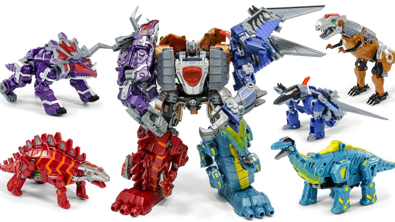 Transformers KO Dinobots Combiner Dinosaur Robots Toys 트랜스포머 KO 다이노봇 공룡 로봇 합체 변신 동영상