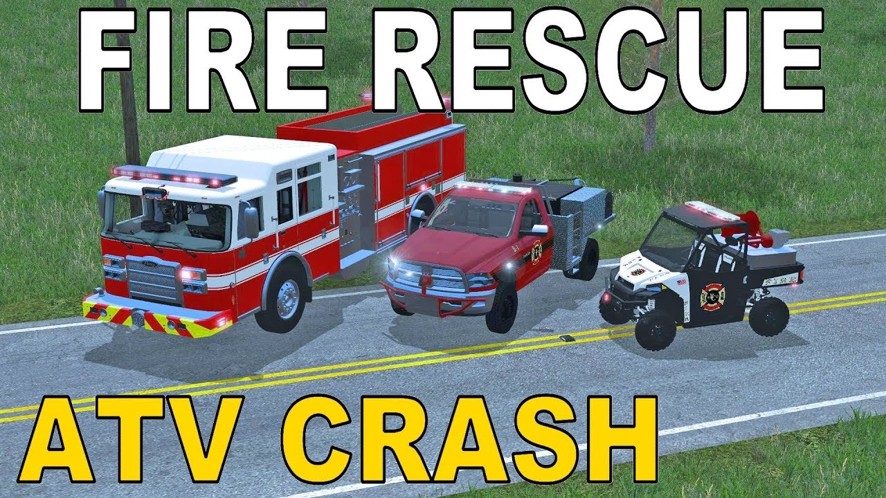 Farming Simulator 17 | Fire Rescue | ATV Crash | Truck On Fire | Golf Course Fire | Polaris Ranger
