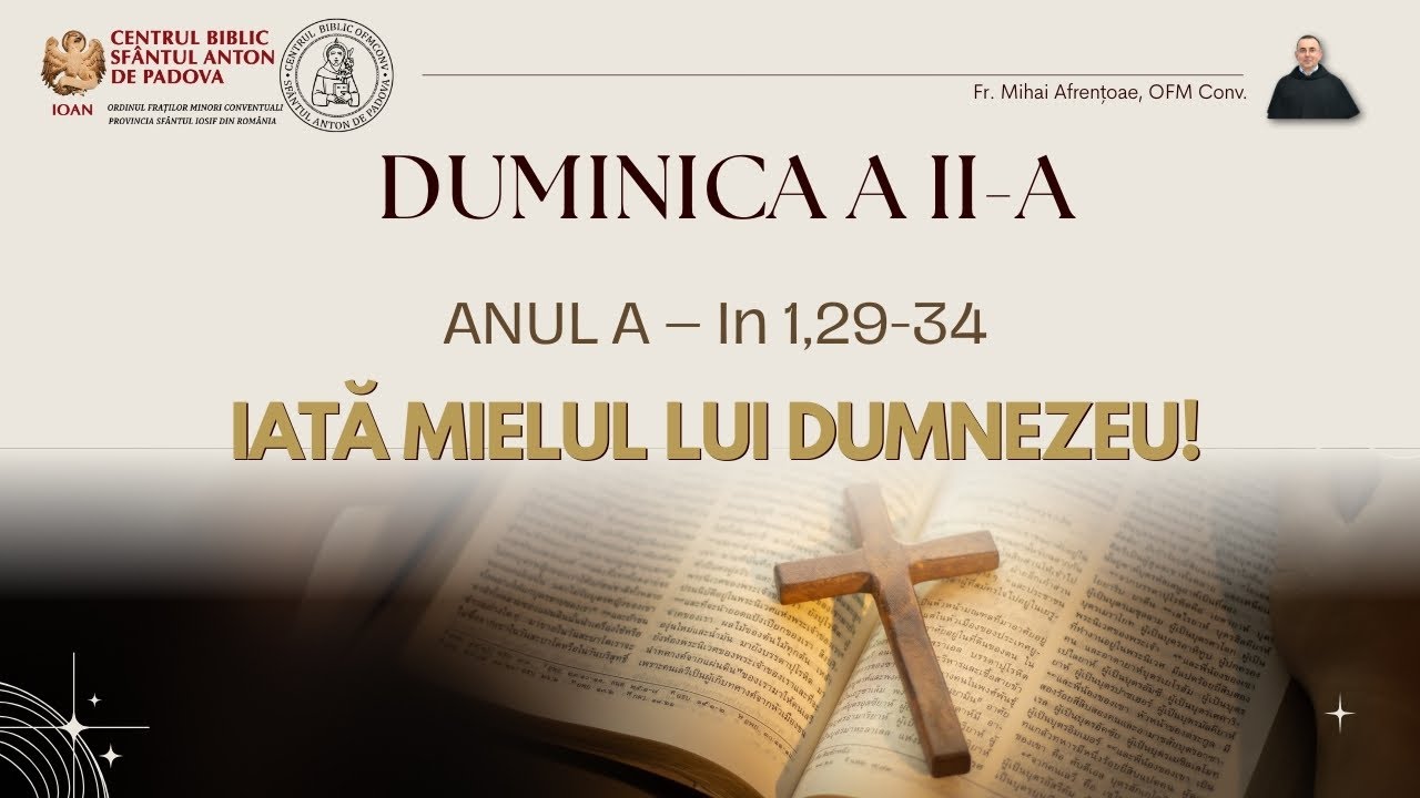 Duminica a II-a – Anul liturgic A – In 1,29-34 - Iată Mielul lui Dumnezeu care ridică păcatul lumii