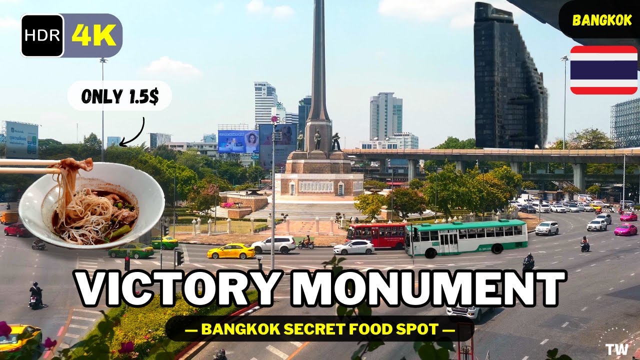 [4K] VICTORY MONUMENT Hidden FOOD GEMS in BANGKOK / BOAT NOODLE ALLEY