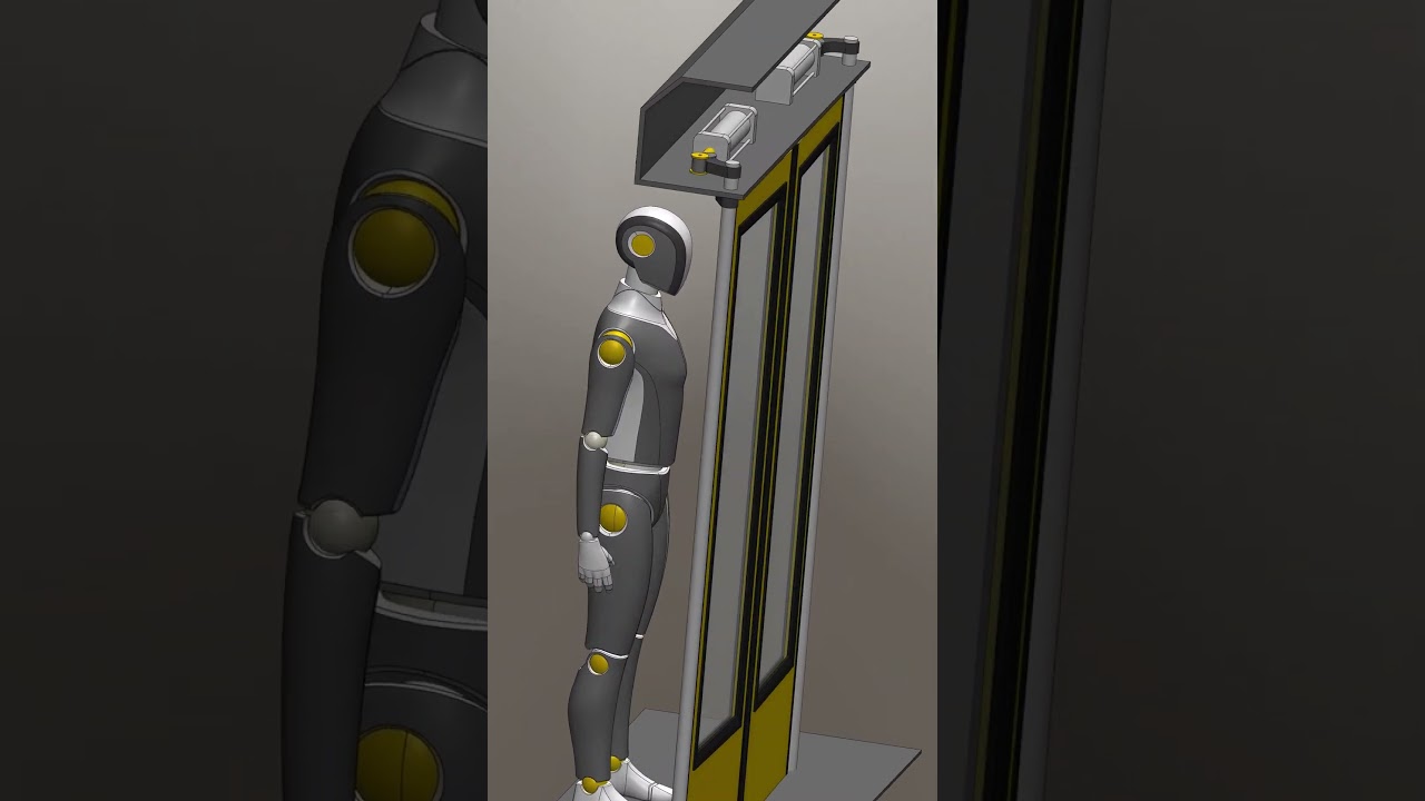 Bus Door Mechanism (Mechanical Movement Part 64)  #mechanicalmechanism #animaiton