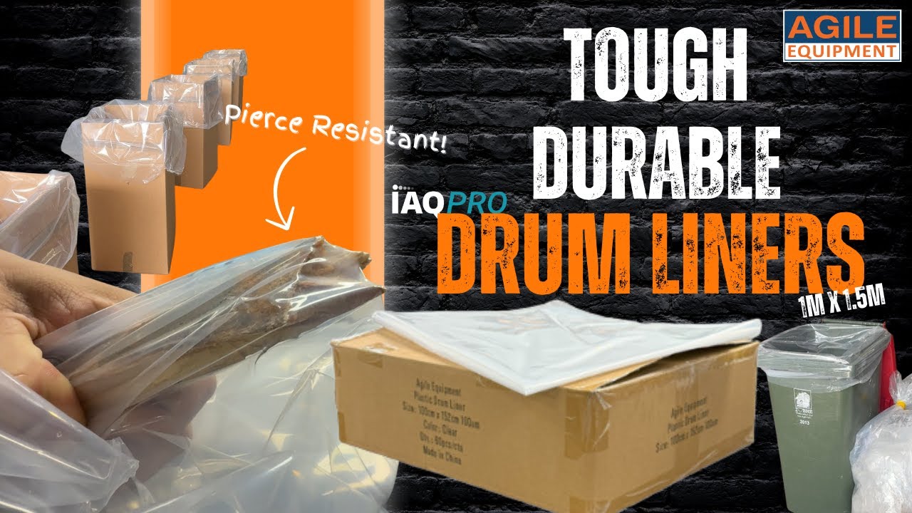 Tough Durable IAQ Pro 200L Drum Liners - Construction, Garden, Contents!