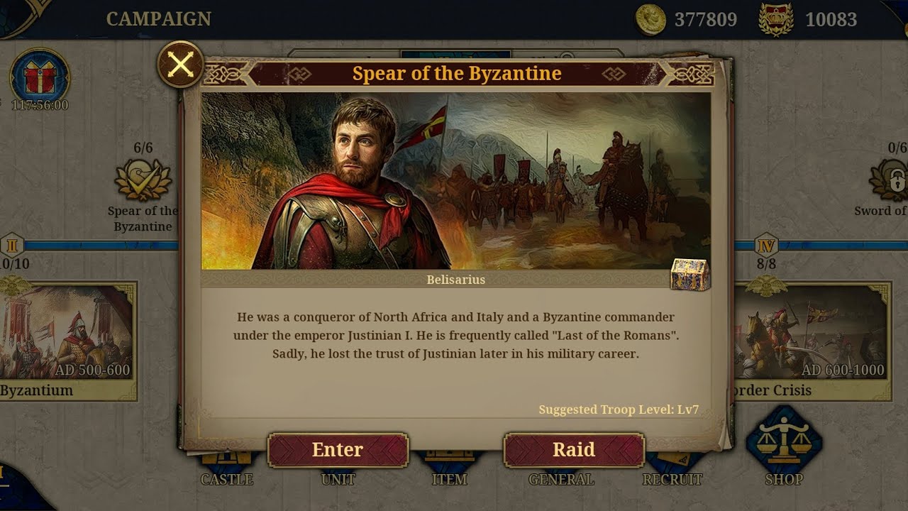 Finishing the Hero Legend of Belisarius on hard mode-EW7