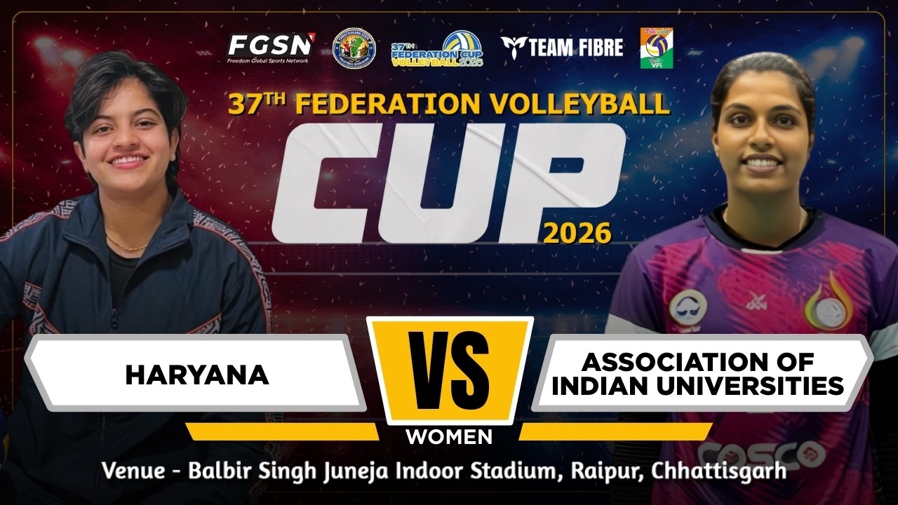 HARYANA VS A I U || WOMEN || 37th FEDERATION VOLLEYBALL CUP 2026 || DAY 6