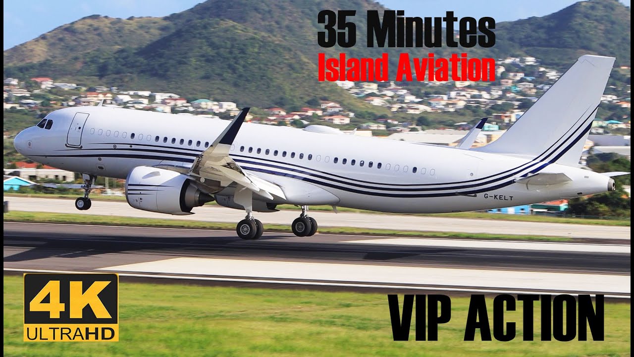 35 Minutes / VIP + International Flights / Citation /ACJA320neo / American A319,737@ St. Kitts